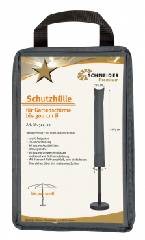Schneider Premium-Schutzhülle für Schirme bis 300 cm Ø (mit RV und Stab)